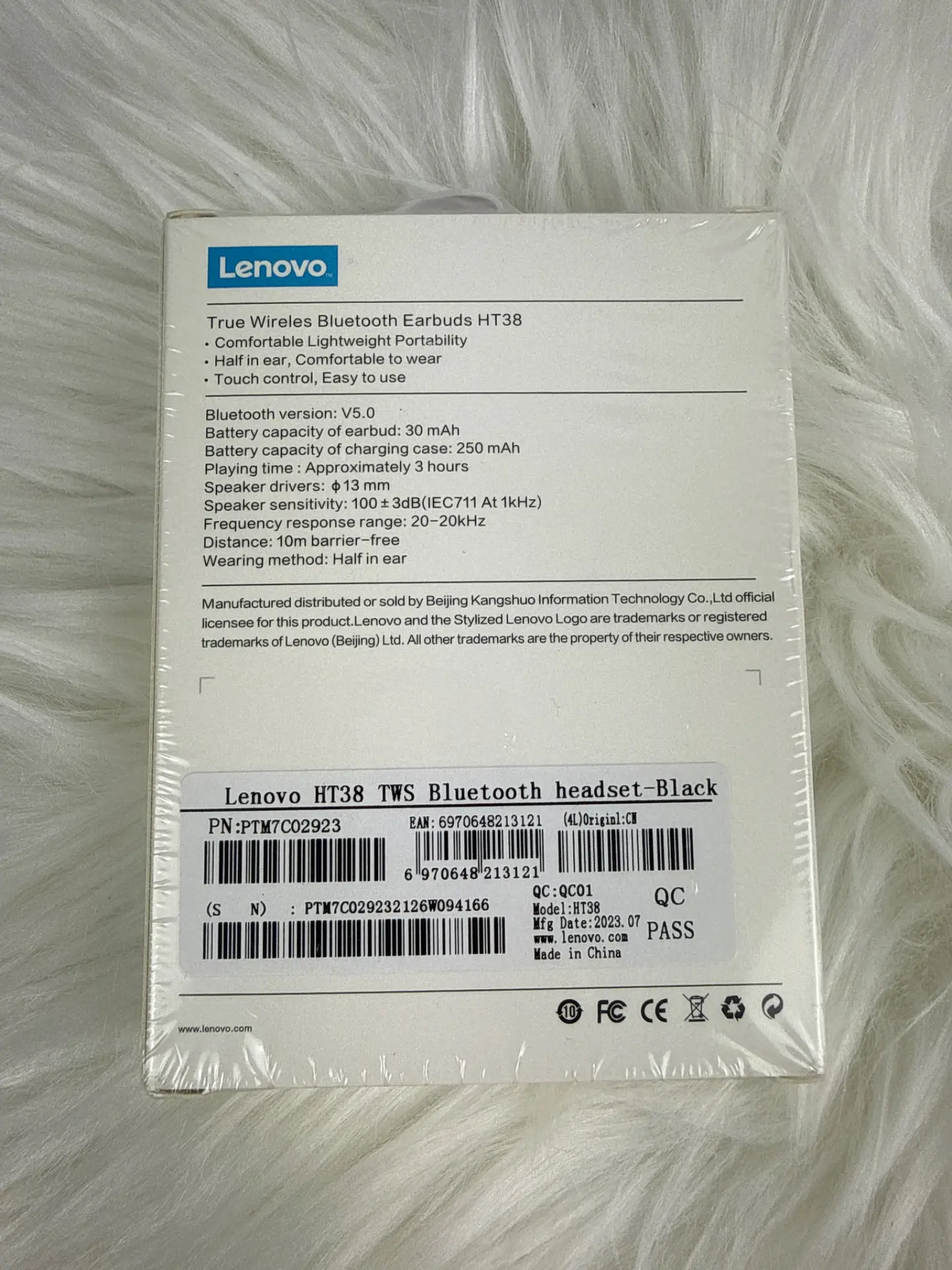 Audífonos Inalámbricos Lenovo HT38 Negro 3