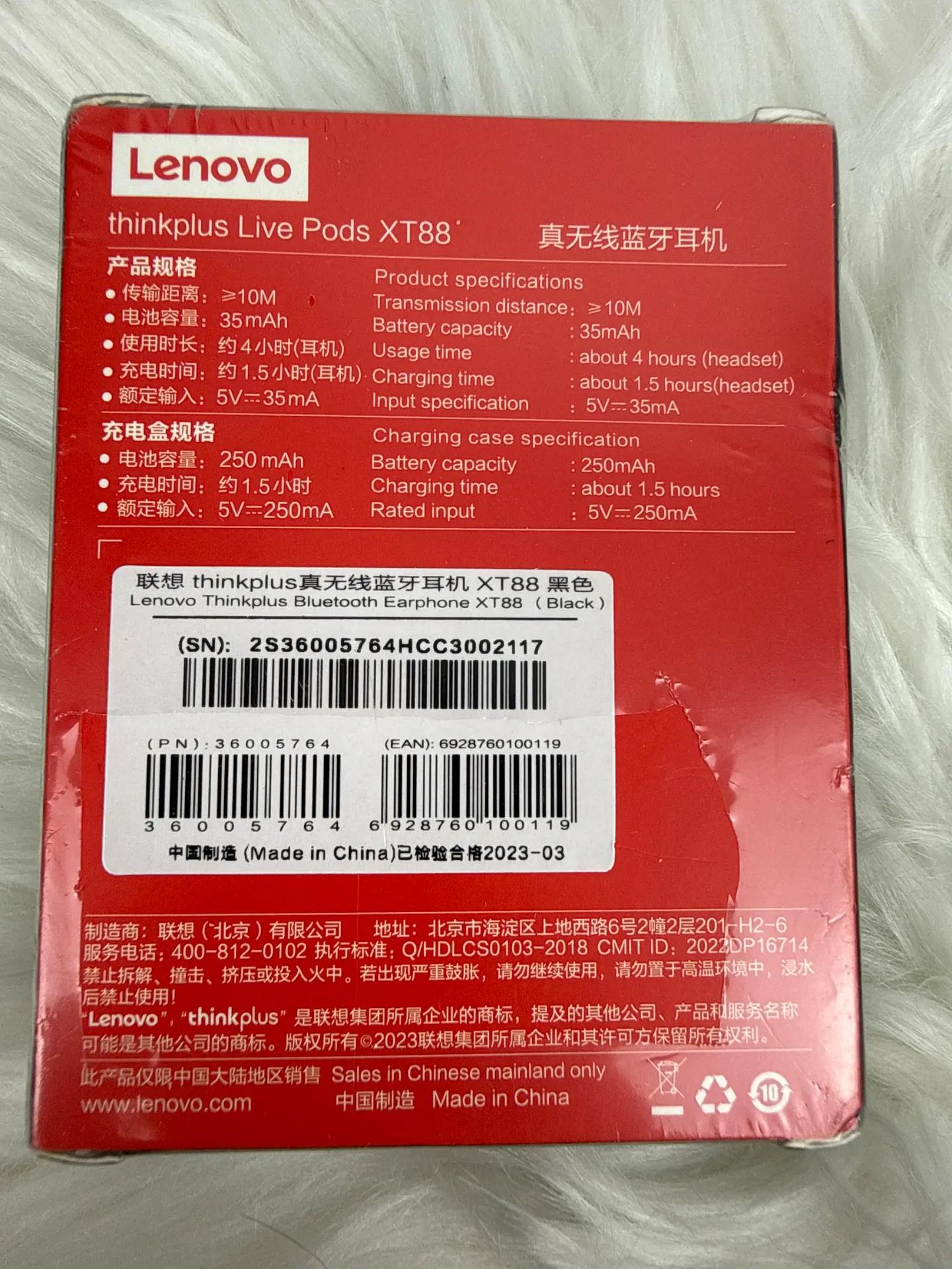 Audífonos Inalámbricos Lenovo Thinkplus Live Pods XT88 2