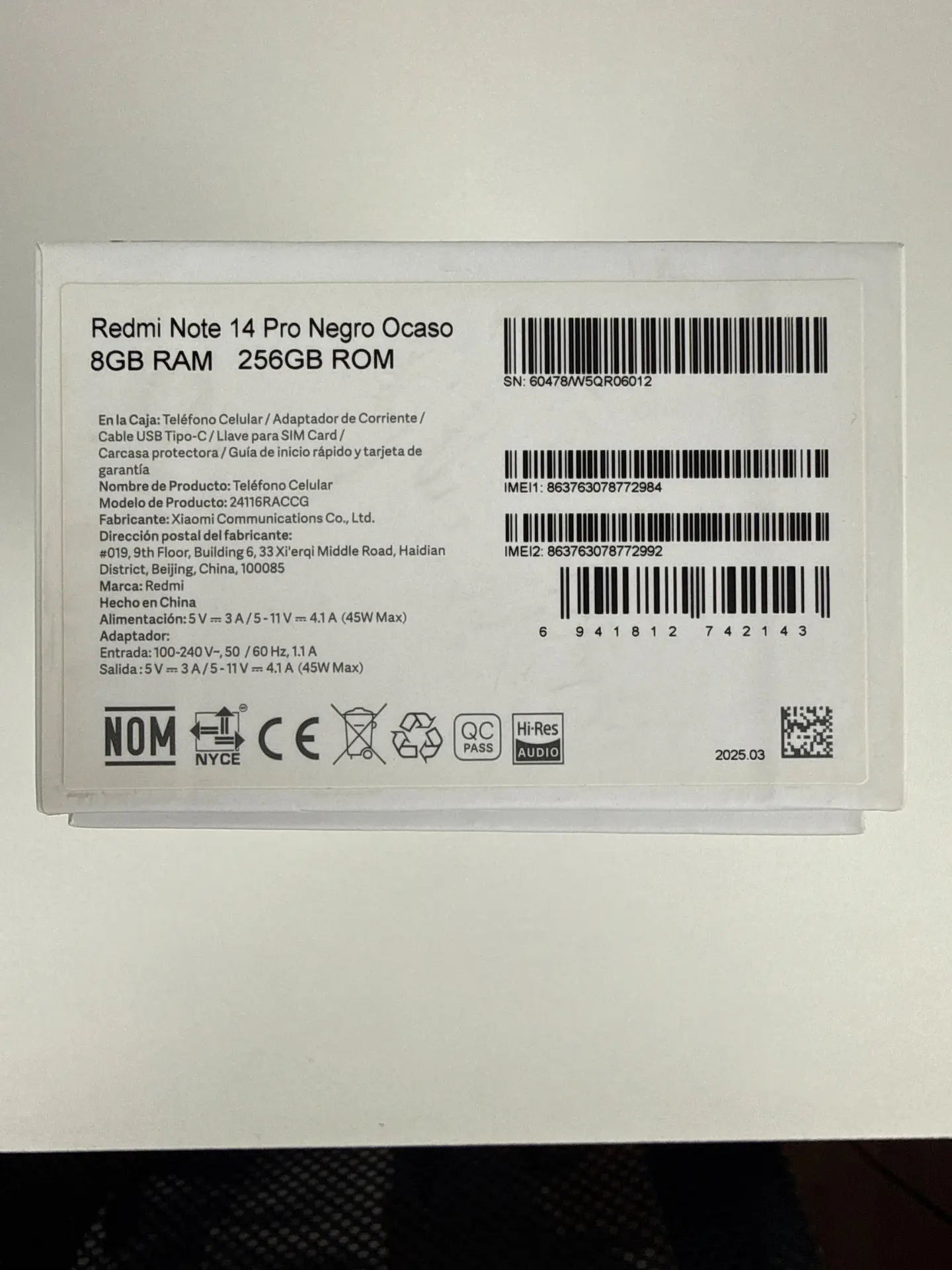Celular Redmi Note 14 Pro 8GB 256GB Negro Ocaso 2