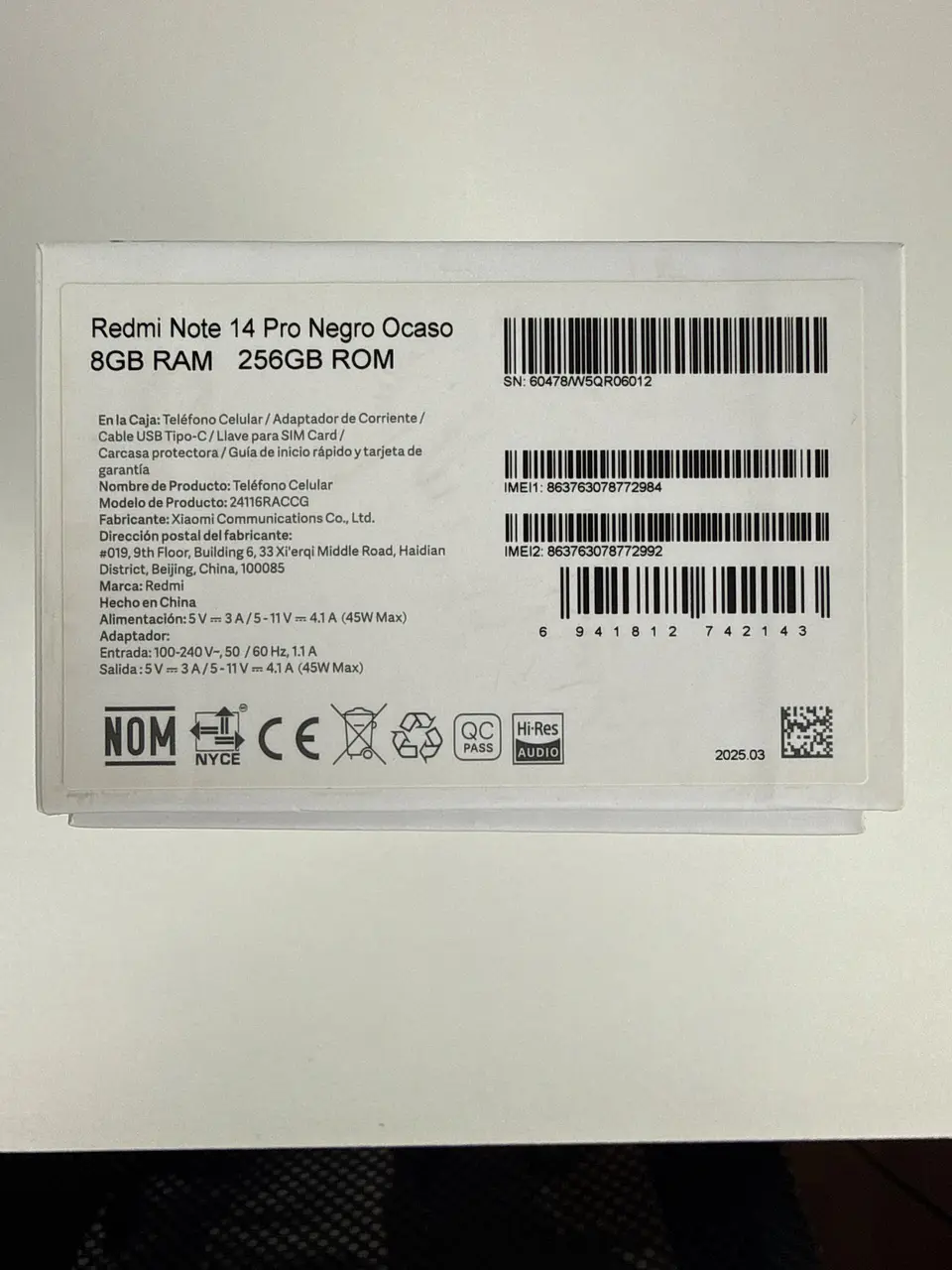 Celular Redmi Note 14 Pro 8GB 256GB Negro Ocaso 2