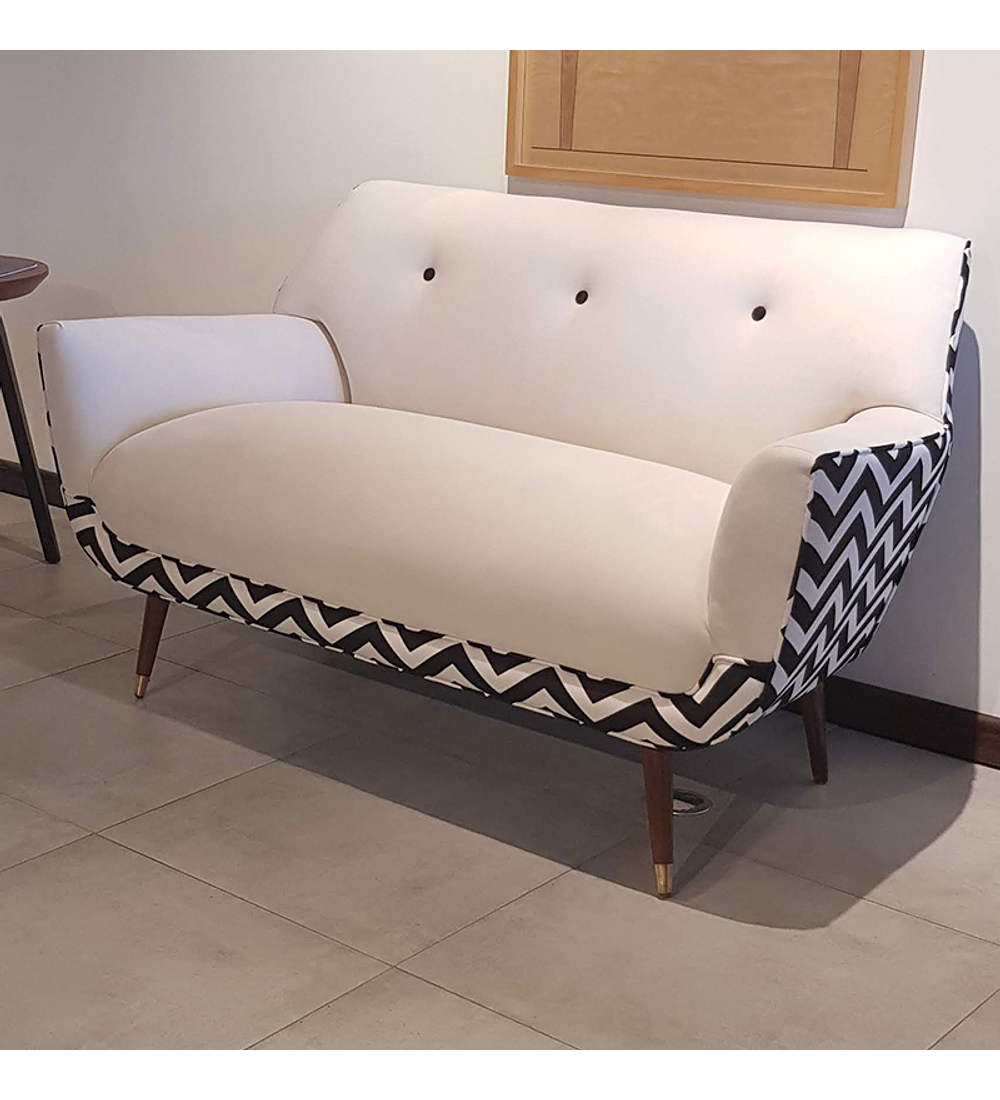 Sillón Bentley Chevron Negro Natural-Negro