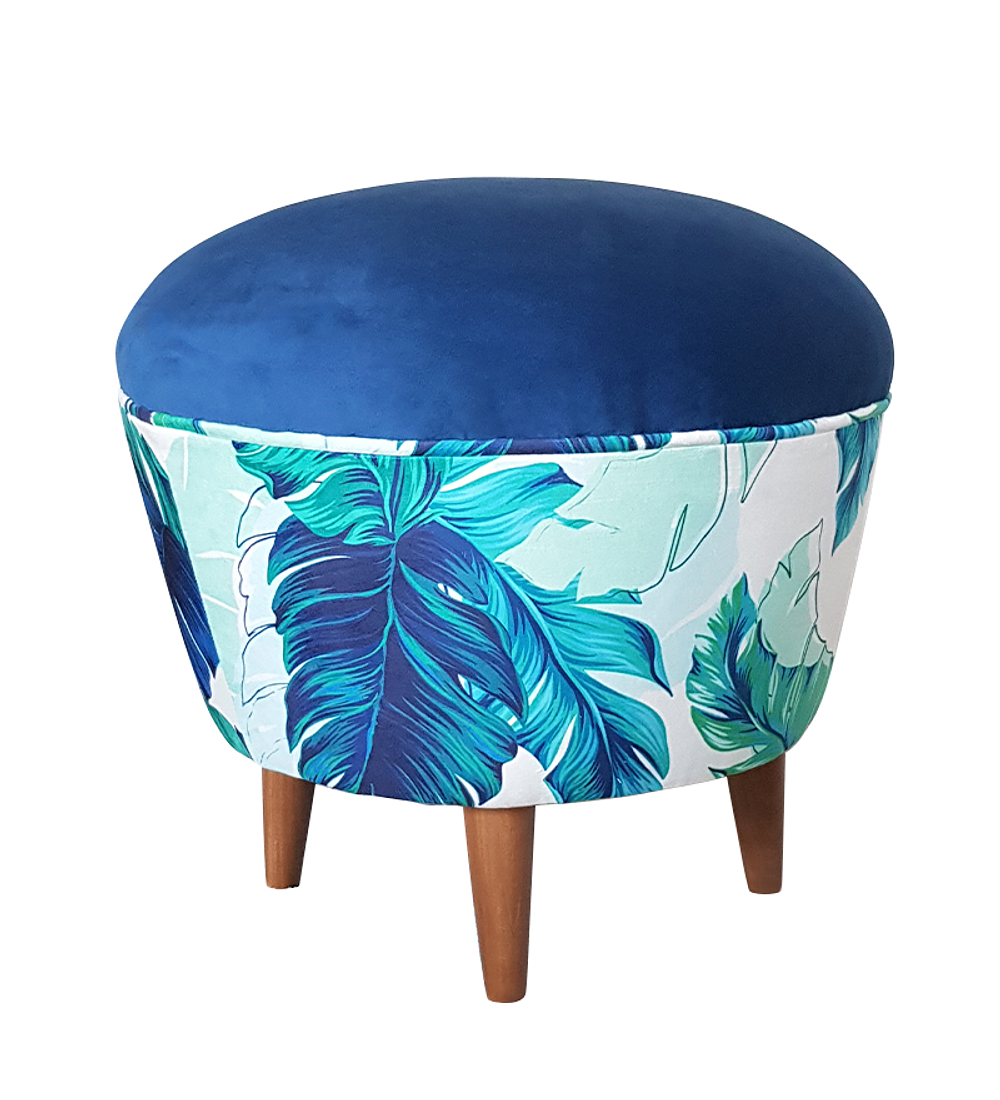 Pouf Tropical Frío -Azul