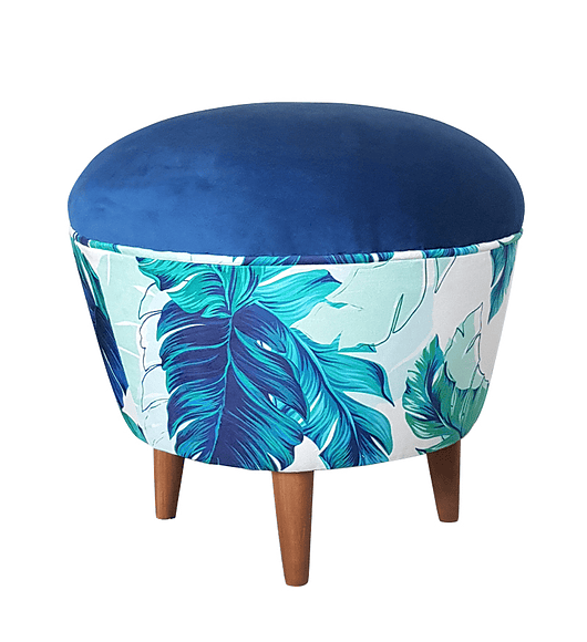 Pouf Tropical Frío -Azul