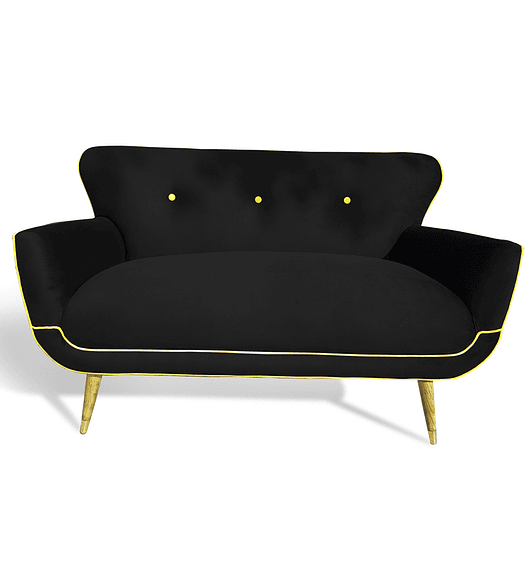 Sillón Auburn Negro - Amarillo Oro