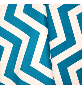 Felpa Estampada Chevron Turquesa