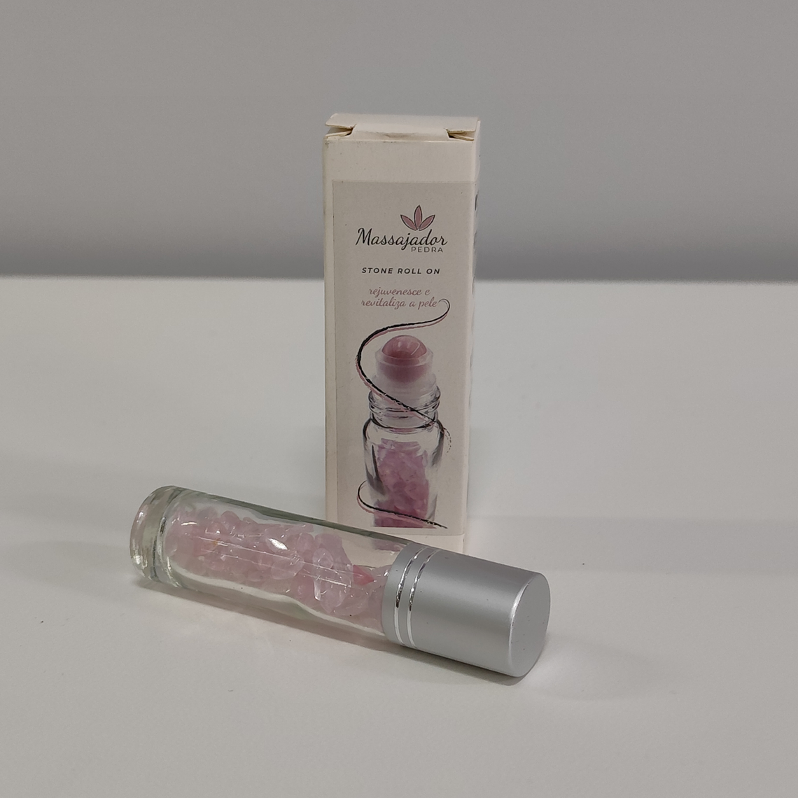 Roll-on com cristais | Quartzo Rosa 2