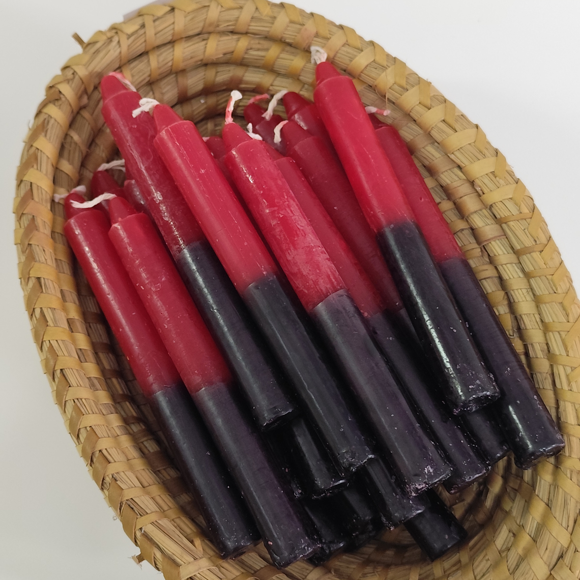 Vela Palito Vermelha e Preta – 15 cm 1