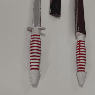 Punhal Vermelho e Branco | 20cm