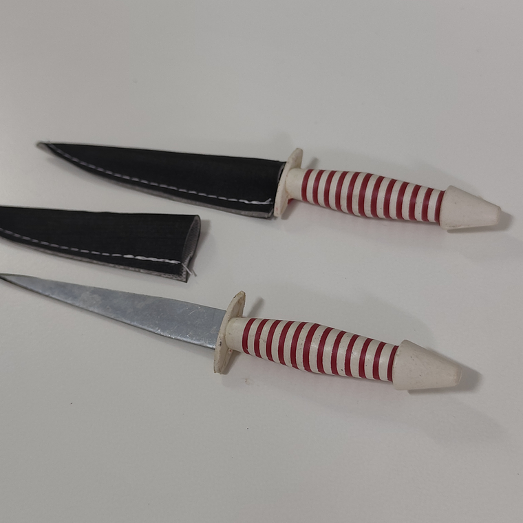 Punhal Vermelho e Branco | 14cm 3