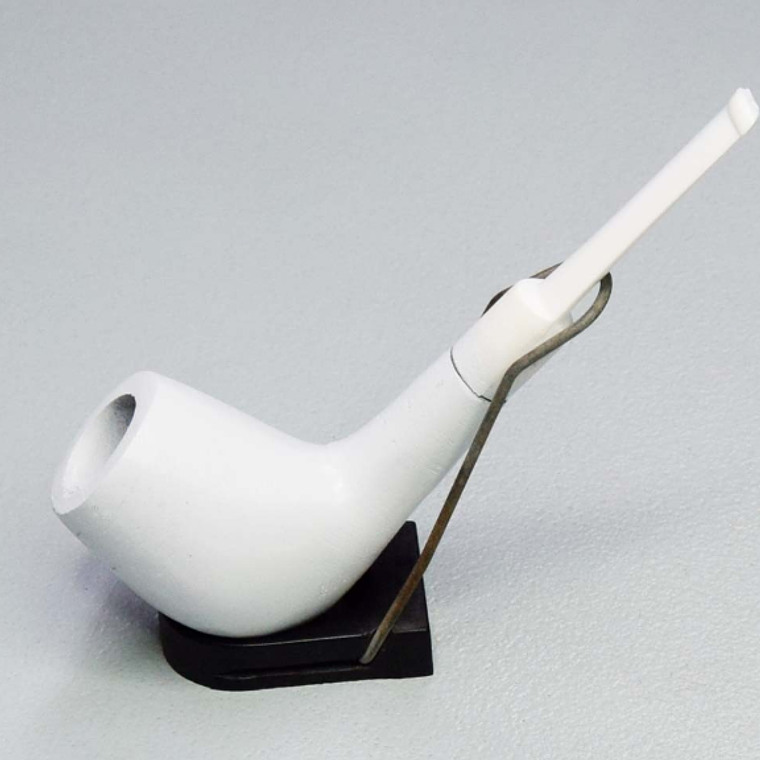 Cachimbo de Madeira Branco reto 1