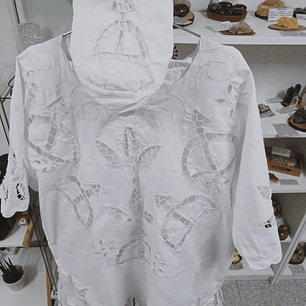 Conjunto masculino branco | bordado em Rechilieu | Oxossi