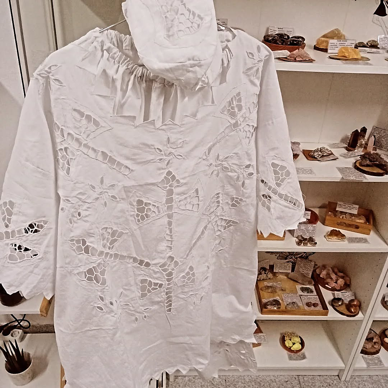 Conjunto masculino branco | bordado em Rechilieu | Xangô 1