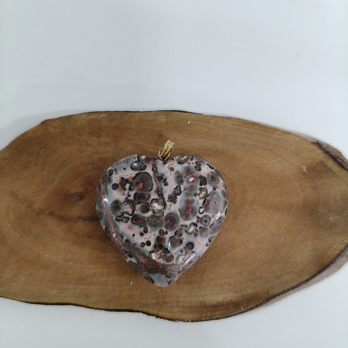 Pingente Coração de Jaspe Leopardo 1