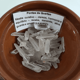 Pontas de Quartzo Hialino