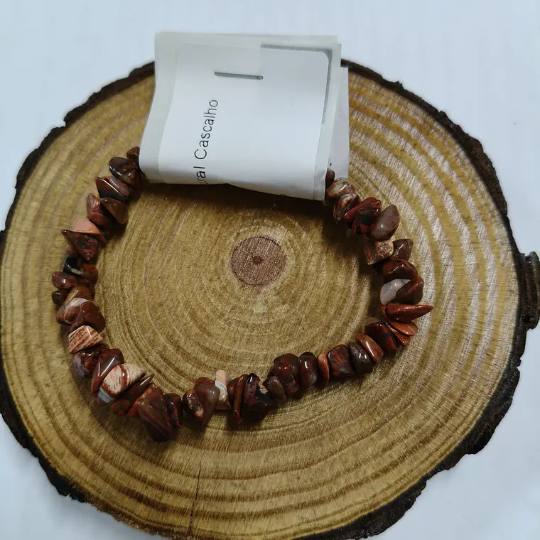 Pulseira de Jaspe Vermelho (Chips) 1