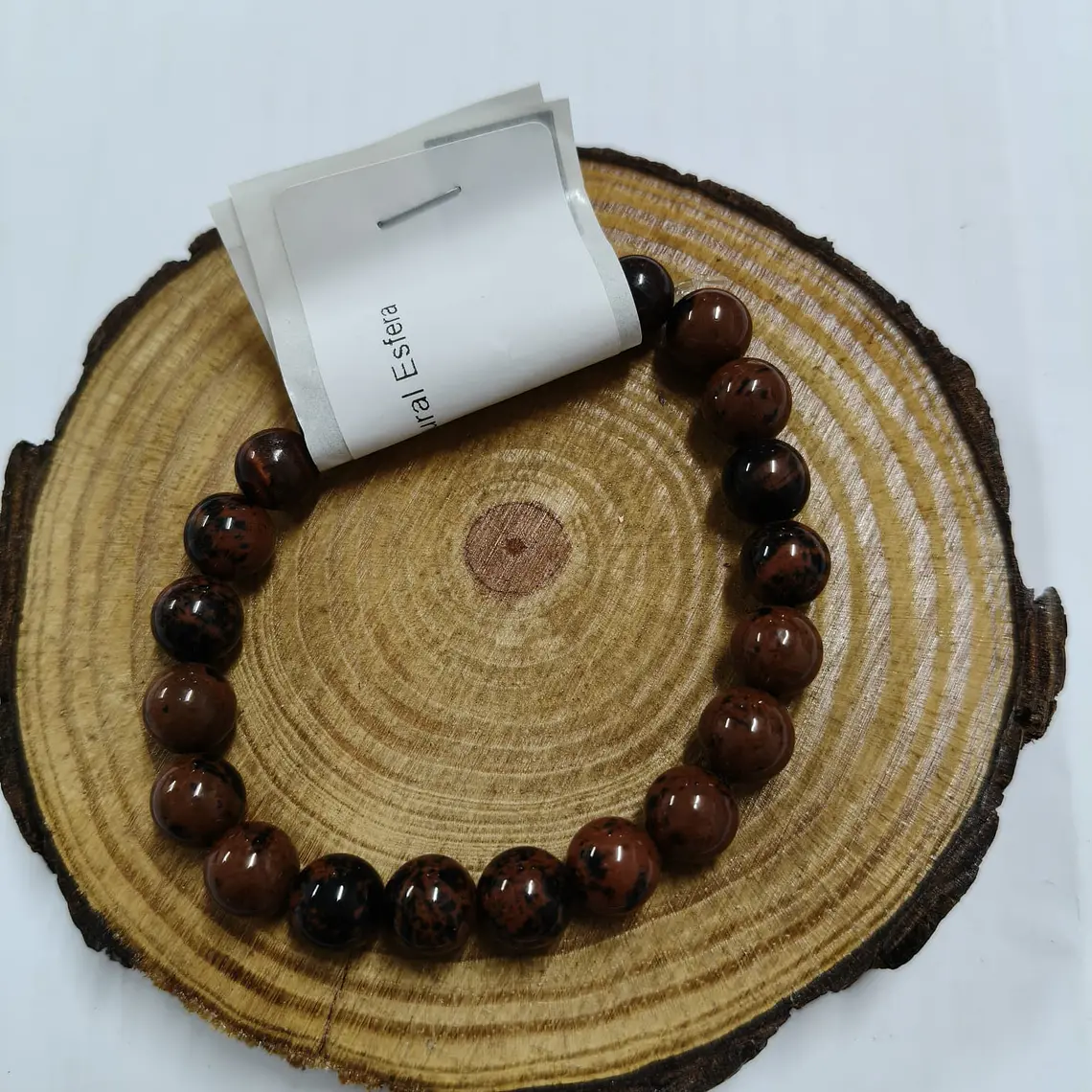 Pulseira de Obsidiana Mahogany (Esferas) 1