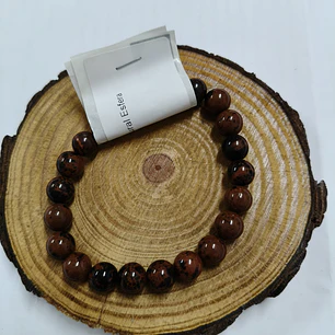 Pulseira de Obsidiana Mahogany (Esferas)