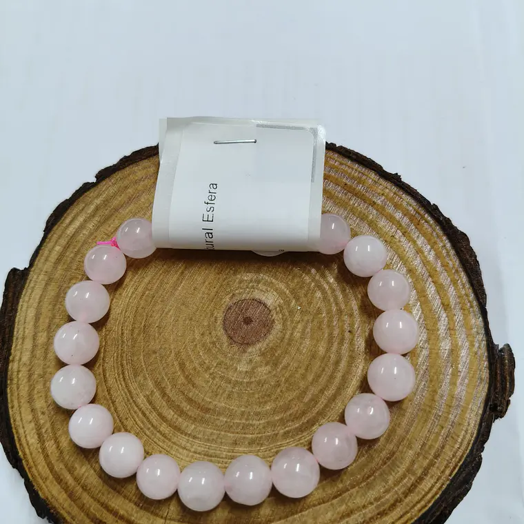 Pulseira de Quartzo Rosa (Esferas) 1