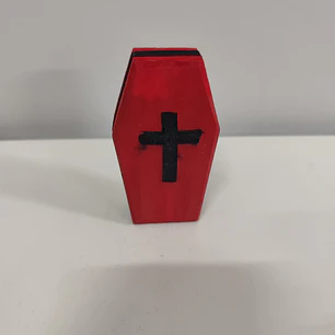 Caixão de madeira | vermelho