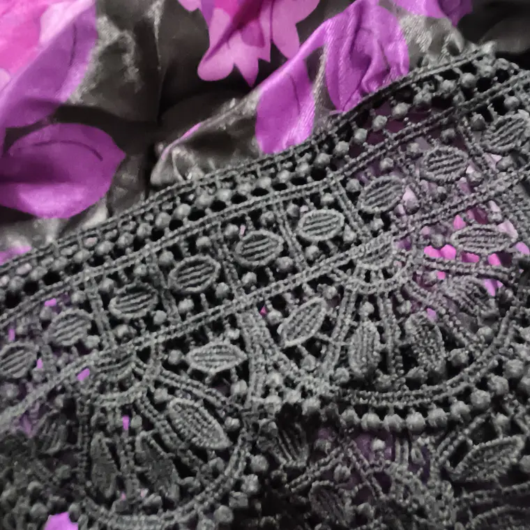 Conjunto de Roupa de Pomba Gira | Roxo e Preto 4