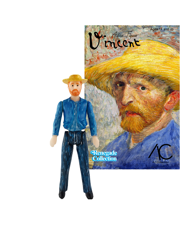 Vincent van Gogh con Sombrero de Paja Action Figure  1