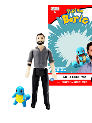 Gabriel Boric + Squirtle Battle Figure Pack estilo Retro