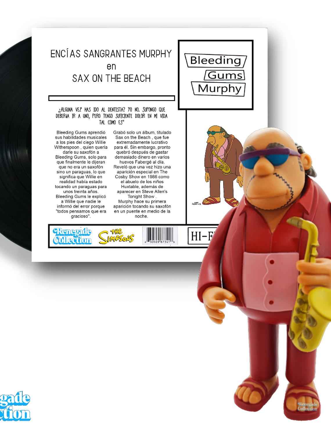 Figura de Encias Sangrantes Murphy sobre su famoso disco EP 2