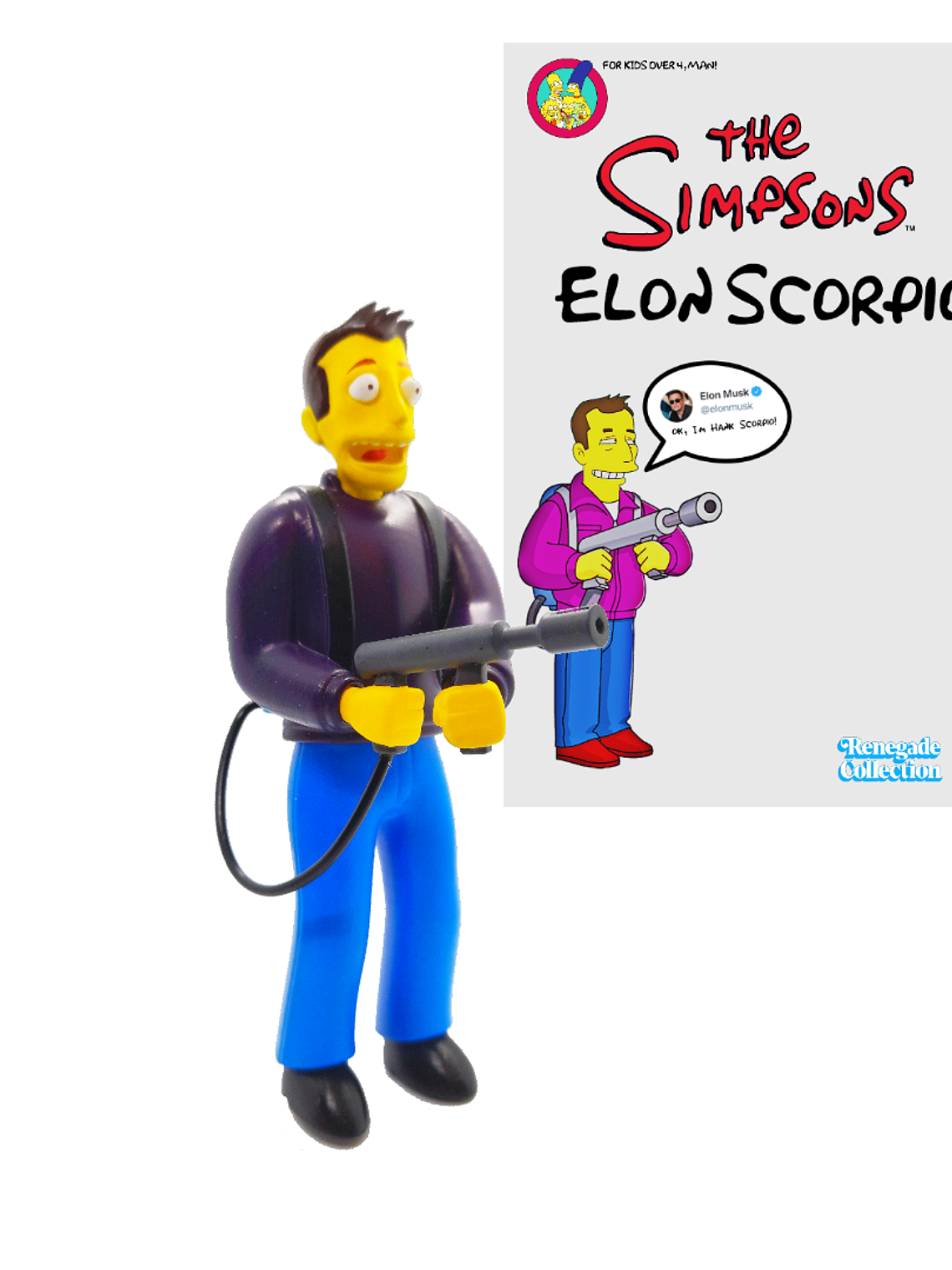 Figura del Supervillano Elon Scorpio (Elon Musk) Los Simpsons 1