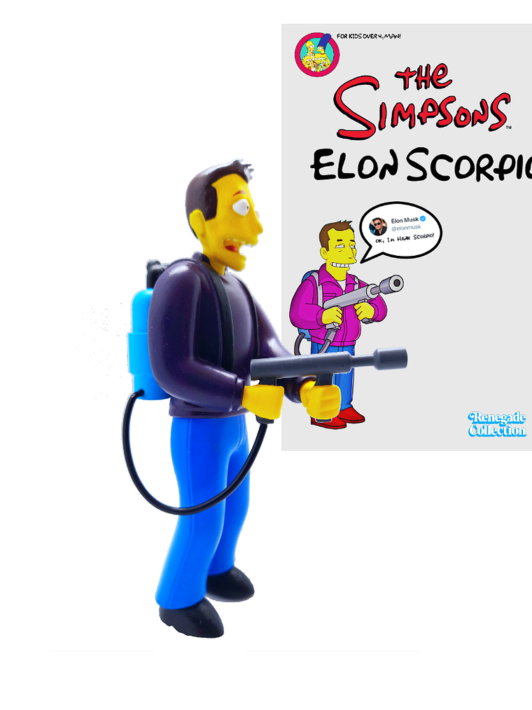 Figura del Supervillano Elon Scorpio (Elon Musk) Los Simpsons 2