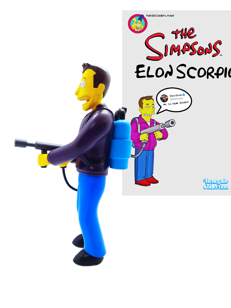 Figura del Supervillano Elon Scorpio (Elon Musk) Los Simpsons 3