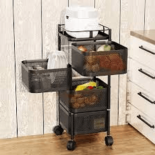 CARRO ORG. CUADRADO 4 NIVELES TAMAÑO: 31X31X75