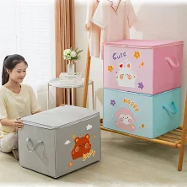 CAJA ORG. ALMACENAMIENTO DE TELA 52X44X38CM 3