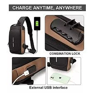MOCHILA BANDOLERA CLAVE SEGURIDAD Y USB
