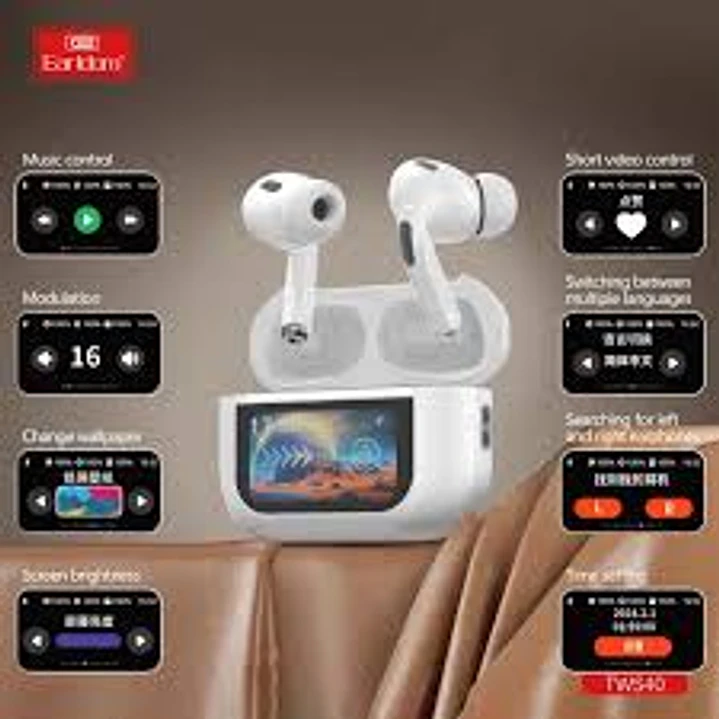 AUDIFONOS BLUETOOTH CON PANTALLA TACTIL ANC/ENC 2