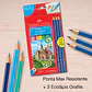 LAPIZ COLORES 12u + 3 LAPIZ GRAFITO FABER CASTELL 15 PCS  - Miniatura 3