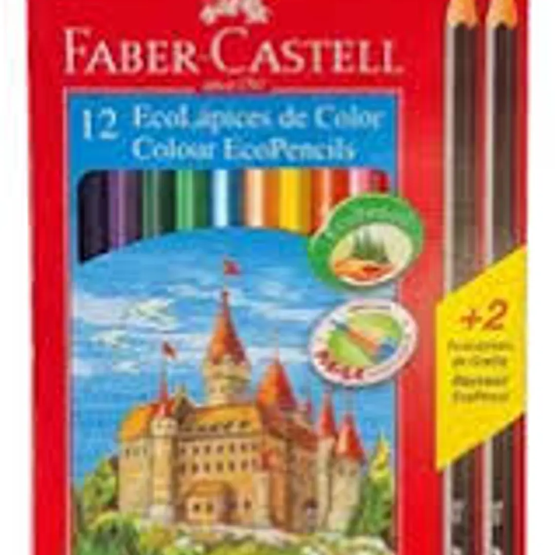 LAPIZ COLORES + LAPIZ GRAFITO FABER CASTELL 14 PCS 1