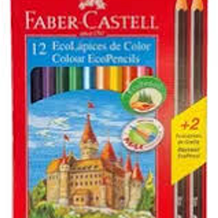 LAPIZ COLORES + LAPIZ GRAFITO FABER CASTELL 14 PCS 1