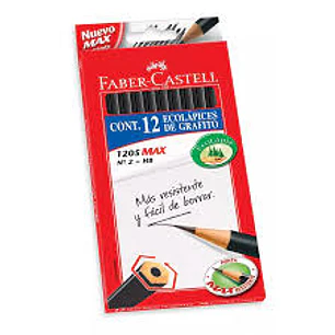 LAPIZ GRAFITO FABER-CASTELL 1205 MAX CAJA 12U
