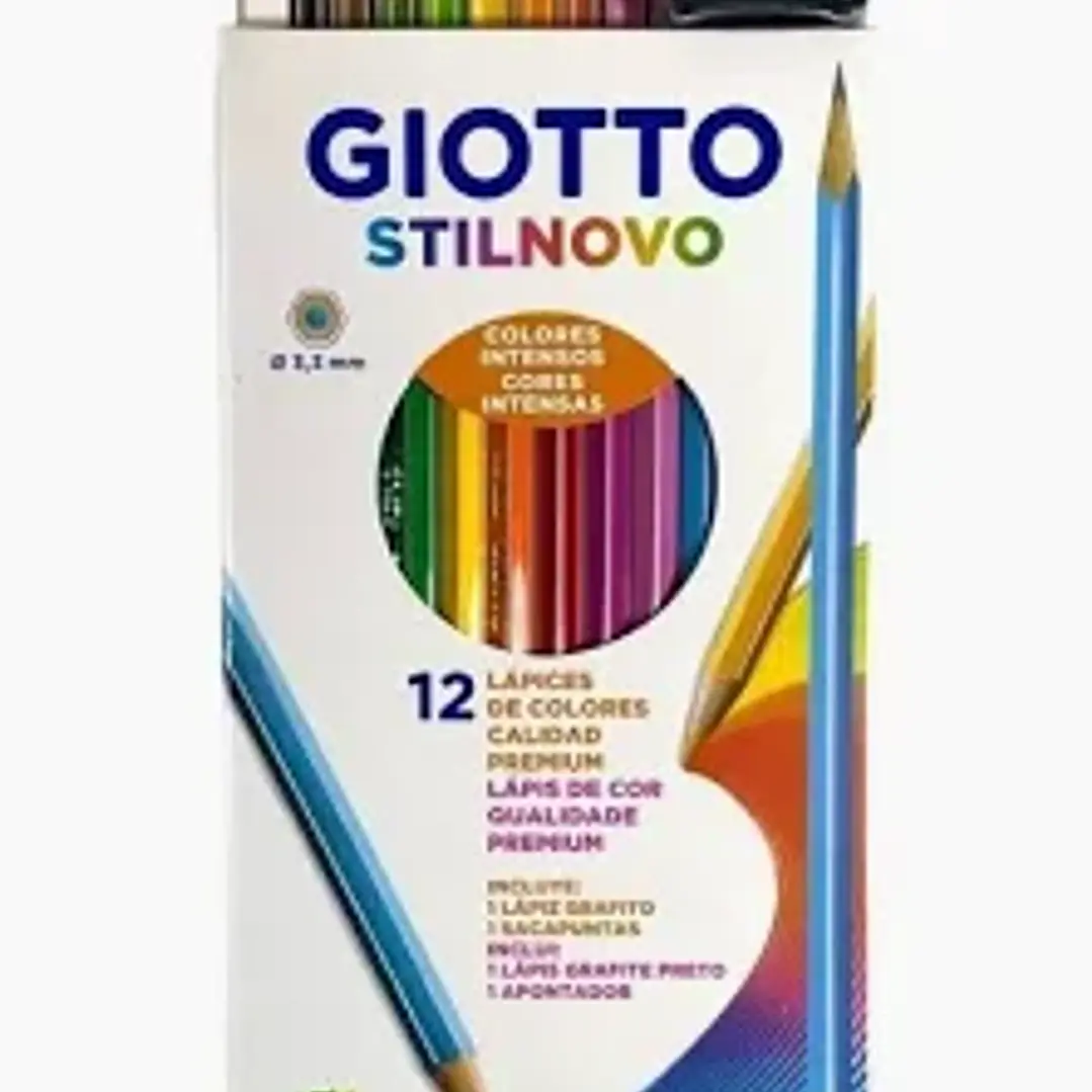 LAPICES COLORES PREMIUN GIOTTO 12COL+GRAFITO+SACAPUNTAS 1