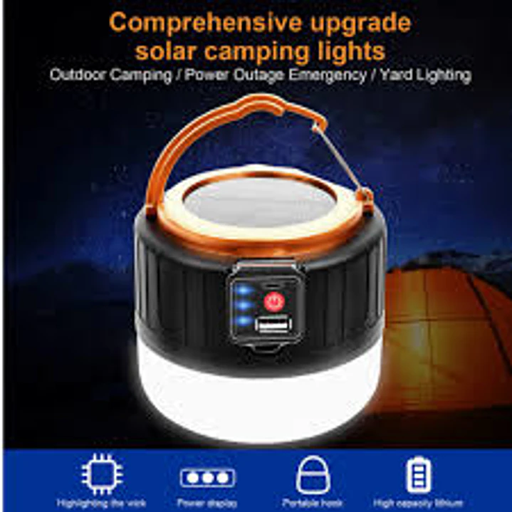 LAMPARA CAMPING SOLAR CON CONTROL REMOTO 1