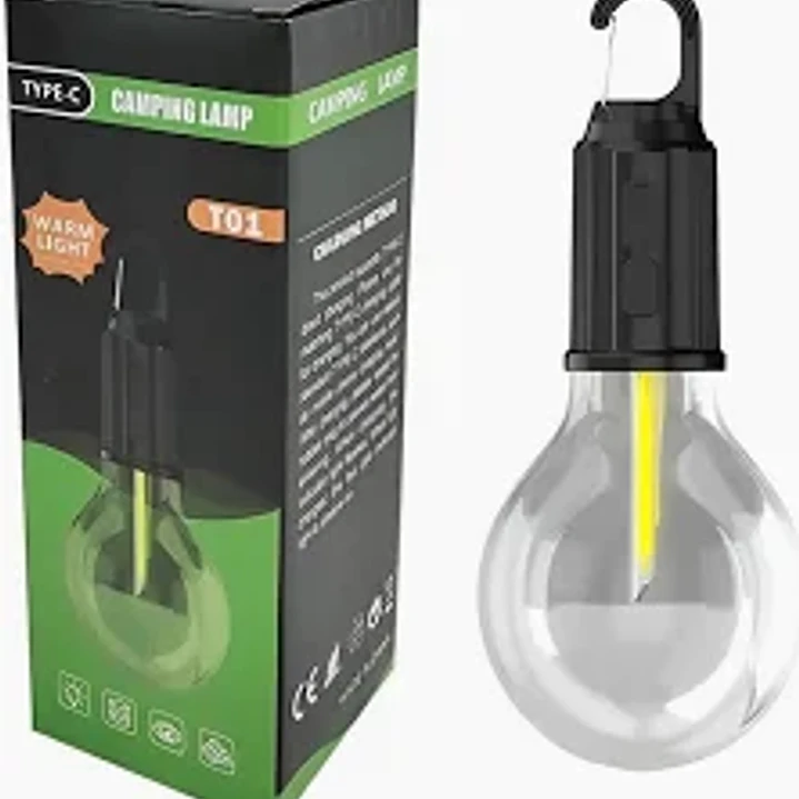 LAMPARA TIPO AMPOLLETA LED CAMPING RECARGABLE. 2