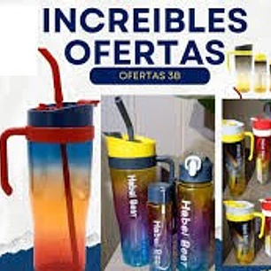 BOTELLA TRIPLE TRANSPARENTE COLORES