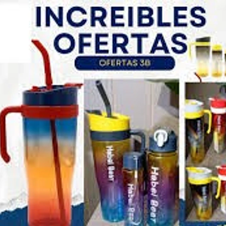 BOTELLA TRIPLE TRANSPARENTE COLORES 1