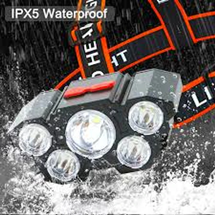 LINTERNA FRONTAL 5 LED RECARGABLE USB 4