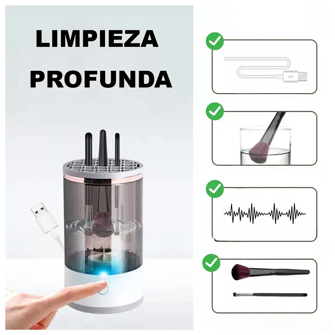 LIMPIADOR DE BROCHA MAQUILLAJE ELECTRICA 2
