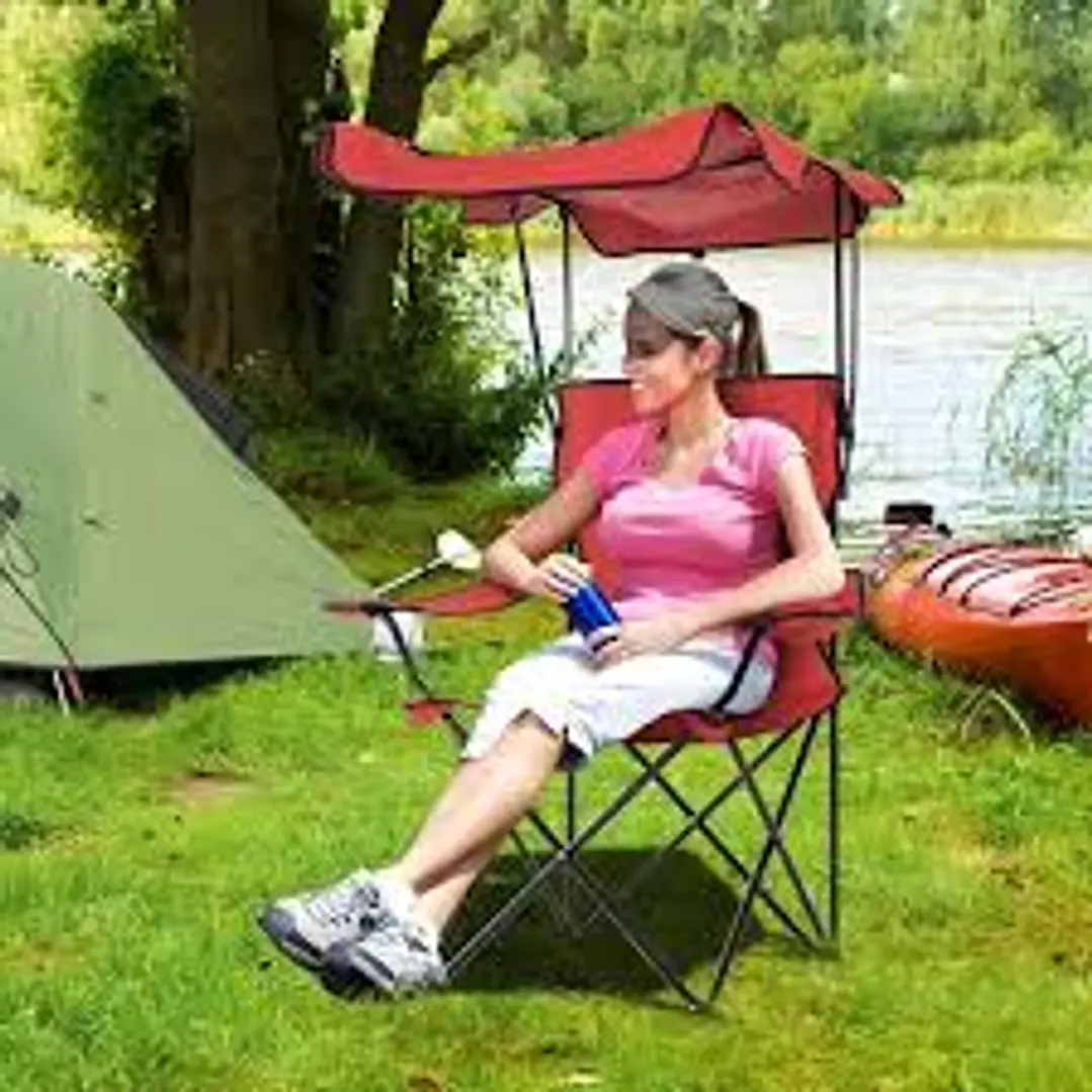 SILLA CAMPING CON SOMBRILLA 1