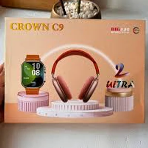 RELOJ+AUDIFONOS+6 CORREAS CROWN C9