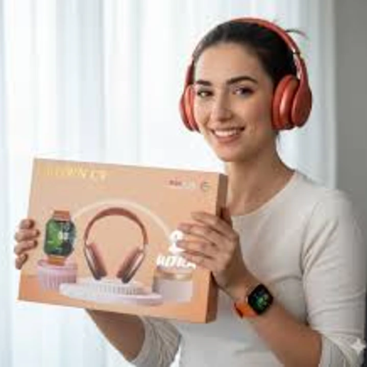 RELOJ+AUDIFONOS+6 CORREAS CROWN C9 3