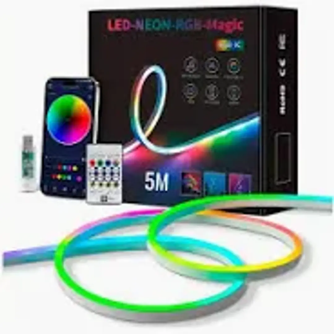 TIRA LED NEON 5MT C/REMOTO 1