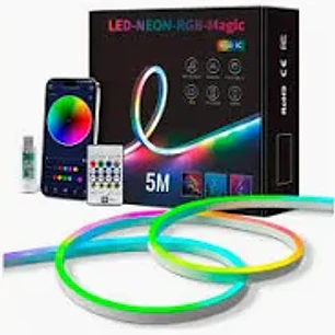 TIRA LED NEON 5MT C/REMOTO